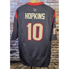 Nike Houston Texans NFL Jersey Men Large Blue Red On Field Football Hopkins #10