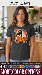 Cat Black Pumpkin Shirt, Cute Halloween Cat Lover Graphic Tee