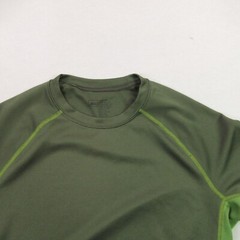 REI Shirt Mens Medium Long Sleeve High Neck Outdoors Crew Neck Green Stretch