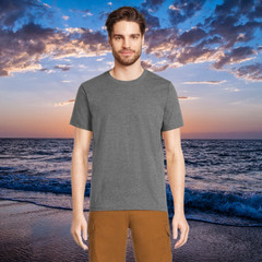 LOT of 2 George Men’s 2XL 50-52 Crewneck Tee with Short Sleeves Grey Heat NEW