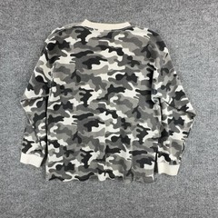Pro Club Shirt Mens Large Gray Camo Thermal Heavyweight Waffle Knit Long Sleeve