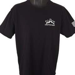 ODM Defense T Shirt Mens Size Large Black 2nd Amendment American Flag