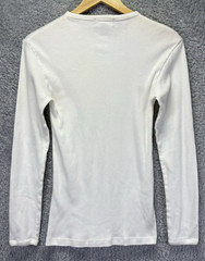 VTG J.Crew Oarsman Men’s XS White Ribbed Thermal Shirt Long Sleeve Crewneck