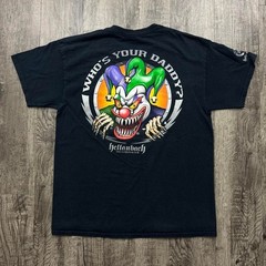 Hellanbach Joker Wicked Crazy Clown Graphic T-Shirt “Who’s Your Daddy?” L