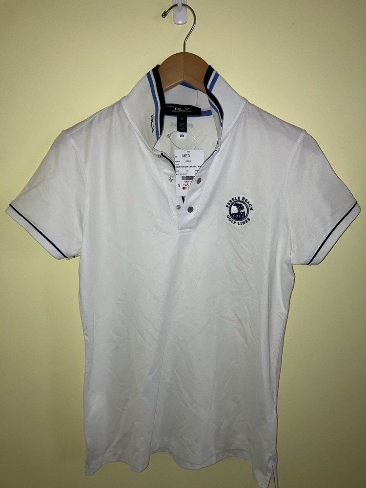 POLO Ralph Lauren RLX Golf NEW PEBBLE BEACH LINKS Polo SHIRT Top Size M NWT