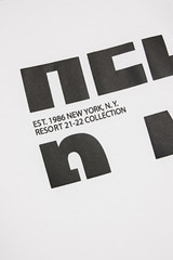 MEN’S HELMUT LANG NEW YORK WHITE PRINTED LOGO COTTON-JERSEY T-SHIRT NWT SIZE XL