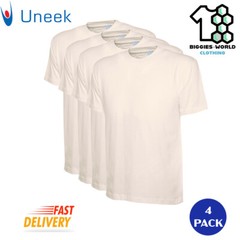 Uneek 1/2/4 PACK Unisex Classic T-Shirt Short Sleeve Work/ Casual Tee (UC301)