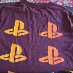 PlayStation Japan Logo T-Shirt Dark Maroon Adult XL Tailgate Brand Short Sleeve
