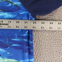 Reel Legends Shirt Mens M Blue Aquatic Camouflage Polyester Sun Protection NEW