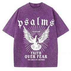 100% Cotton Oversized T-Shirt, Psalms Dove Vintage Streetwear Unisex Tee