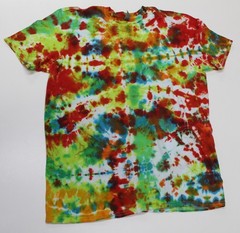 Tie Dye T-Shirt Adult L Red Party Bash Gildan Softstyle Cotton Short Sleeve