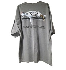 Vintage Y2K Pirate Sea Dog T Shirt Mens 3XL Gray Cotton Dalmatian Graphic Tee