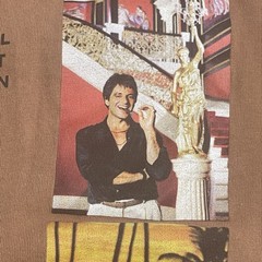 Scarface Shoe Palace Large T-Shirt Tee Brown Embroidered Pacino Montana Movie