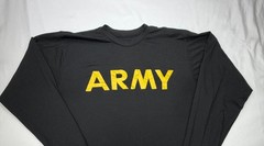Army Physical Fitness Uniform Men’s Long Sleeve Crew Neck Size Medium Black