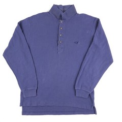 Vintage Dockers Long Sleeve Polo Shirt Large Purple Grunge Skate Distressed