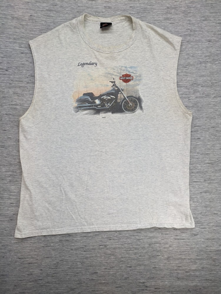 Y2K 2000 Harley Davidson XL Tank Hawaii Embroidered Legendary Big Island