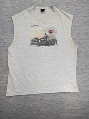 Y2K 2000 Harley Davidson XL Tank Hawaii Embroidered Legendary Big Island