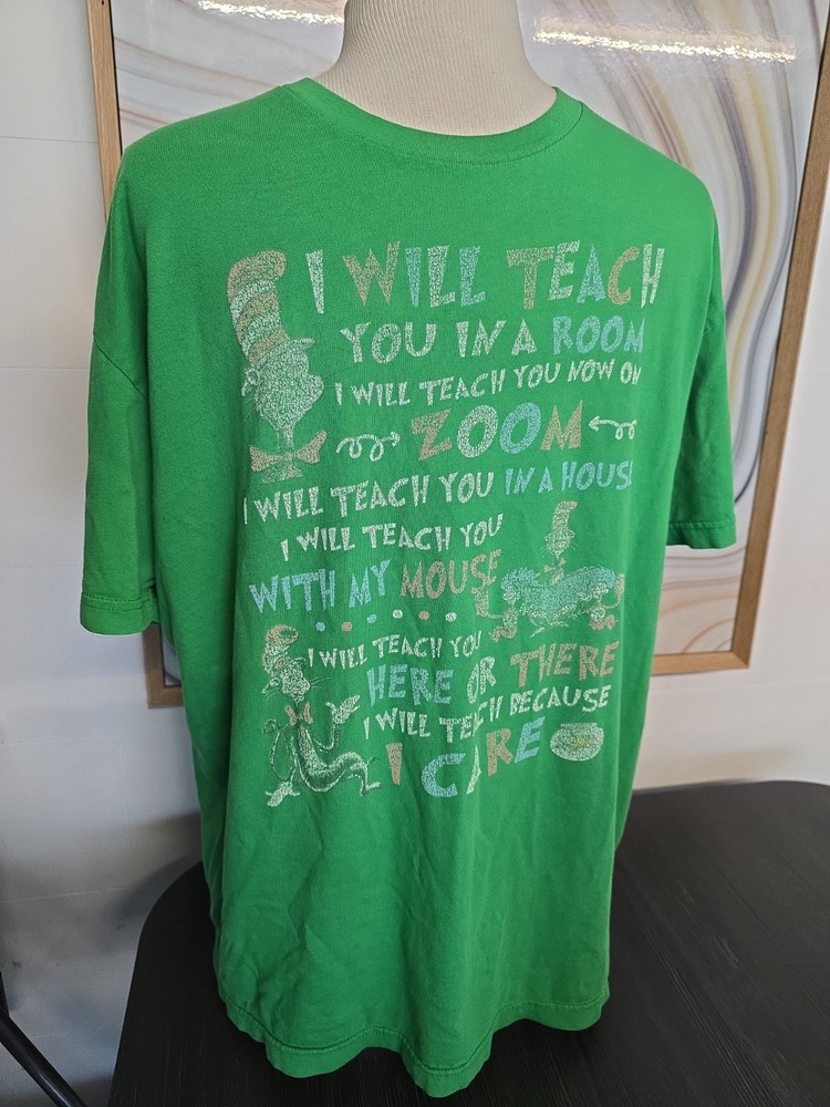 Vintage Dr Suess Cat In The Hat Shirt Mens XL Super Faded