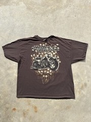 2009 Harley Davidson HD Brown Lander’s Arkansas Rayban T-Shirt Y2K Grunge