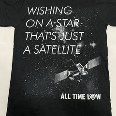 All Time Low T-Shirt Wishing on a Star Satellite Black Tee Size XS