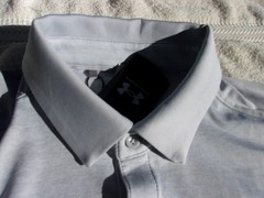 NWT Under Armour Loose Fit Trophy polo, men’s LT, XL, heather gray, poly.