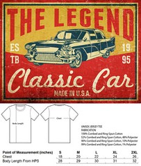 1964 Chevy Chevelle, Legend Classic Car, Men’s Gift T-shirts Made in USA