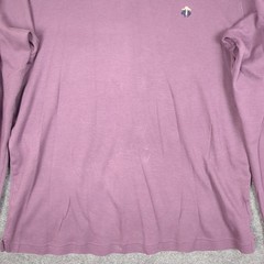 Brooks Brothers Mens Supima Cotton Mock Neck Performance Knit Shirt Purple M