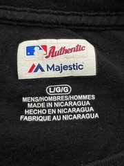 Los Angeles Dodgers MLB Majestic Black Wordmark T-Shirt Men’s LARGE