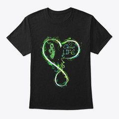 Cerebral Palsy Neon Heart Sticker T-Shirt Made in the USA Size S to 5XL