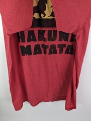 Disney Red Lion King Hakuna Matata Short Sleeve Simba T-Shirt Men’s Large