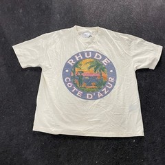 RHUDE Cote D’ Azur Graphic Tee Men’s Size M VTG White