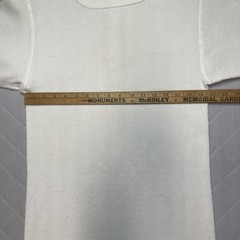 Vintage Hanes Long Johns Shirt Top Mens Large Lot 2 White Thermal USA Underwear