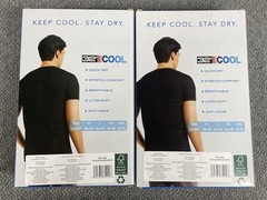 32 Degrees Men’s Cool Tee BLACK Lot of (2) 3 Packs 6 Total Large OR XL NWT