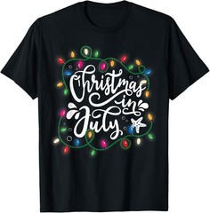 Christmas in July Lights Funny Summer Xmas Men Women Kids T-Shirt