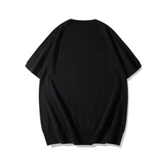 Knitted Henry Collar T-Shirt Men Summer Fashionable Short-Sleeved Top