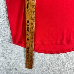 Under Armour Men Hoodie Tee T-Shirt Medium Red Graphic Print Stretch Long Sleeve
