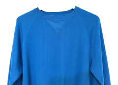 M/L Vtg 70s Blue Blank Single V Distressed Skate Punk Dogtown Raglan Sweatshirt
