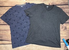 (Lot of 2) Casual T-shirts Men’s XL Old Navy Soft Washed Blue Gray Pre-owned