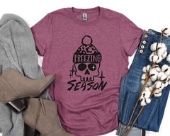 Freezing Season Shirt, Christmas Gift Tee, New Year Tshirt, Winter Shirt