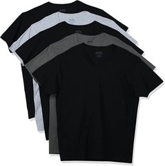 Gildan Tag Free V-Neck T-Shirts Cool Spire Mens Size Medium 5 Pack New