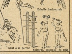 Vintage Gymnastics Shirt – 1930s French Fitness – Exercise – Sports – Gym