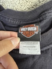 Vintage Harley-Davidson Shirt Mens L Black Steel City Graphic Crew Neck