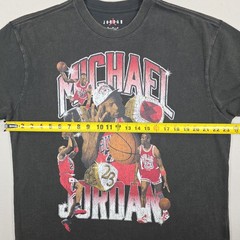 Michael Jordan Shirt Men’s Medium Faded Black Nike Jumpman Rap Tee Hip Hop NBA
