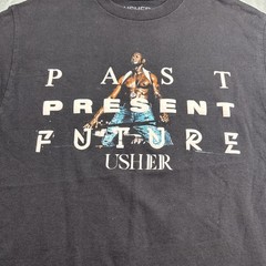 Usher 2024 Past Present Future Tour T Shirt Black Concert Tee Size Medium EUC