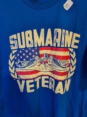 Submarine Veteran T-Shirt 2XL Blue Patriotic Military