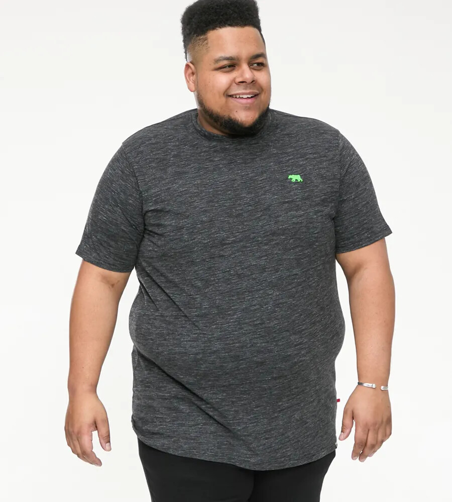 D555 Duke Big Mens Black Reno T-Shirt Embroidery 2XL 3XL 4XL 5XL 6XL (601615)