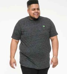 D555 Duke Big Mens Black Reno T-Shirt Embroidery 2XL 3XL 4XL 5XL 6XL (601615)