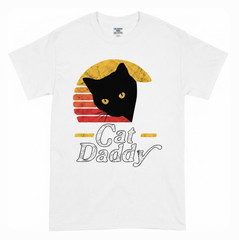 Summer T Shirts Cat Daddy vintage 80s style Cat vintage distress T-shirt