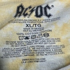 AC/DC Shirt Adult Extra Large Yellow Tie Dye High Voltage Rock Band Music Mens