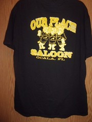 Ocala Fl black graphic OUR PLACE SALOON L t shirt